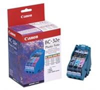 Canon BC-32e Cabezal de impresión y 3 cartuchos de tinta foto tri-color