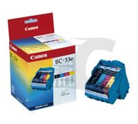 Canon BC-33e Cabezal de impresión y 4 cartuchos de tinta negro y tri-color
