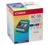 Canon BC-33E Ink Cartridge for BJC3000/S400/S400SP/MPC100 Original Negro, Cian, magenta, Amarillo - Cartucho de tinta para impresoras (Original, Tinta a base de pigmentos, Negro, Cian, magenta, Amarillo, Impresión por inyección de tinta, 182 mm, 105 mm)