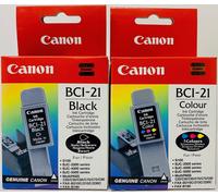 Canon BCI-21BK+BCI-21C Cartucho Original Negro+Color Para BJC-2000/4000/5000