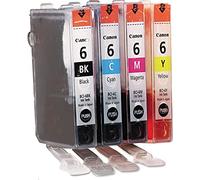 Canon BCI - Juego de 6 cartuchos de tinta originales para BJC-8200, i905D, i950, i965, i990, i9100, i9950, i9950, iP4000, iP4000R, iP5000, iP600D, 8500, MP750, MP760, 780, S 900, S9000