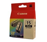 Canon BCI15 Black Ink Cartridge - Cartucho de Tinta para impresoras (Negro, Inyección de Tinta, 185 páginas por Mes, 10-80%, 5-35 °C)