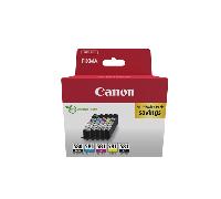 canon cartucho pack 5 colores pgi580bk cli581cmyk multi ecopack - sec (con alarma)