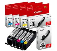 Canon Cartuchos de tinta originales PGI 570XL CLI 571XL Multipack (BK/C/M/Y) - Apto para PIXMA MG5700, MG5750, MG5751, MG5752, MG6800, MG6850, MG6851, MG6853, MG7700, MG7750 1, MG77 52, MG7753