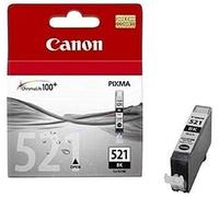 Canon CLI-521 BK Cartucho de tinta original Negro para Impresora de Inyeccion de tinta Pixma iP3600-iP4600-iP4700-MP540-MP550-MP560-MP620-MP630-MP640-MP980-MP990-MX860-MX870