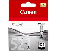 Canon CLI-521 BK Cartucho de tinta original Negro para Impresora de Inyeccion de tinta Pixma MX860-MX870-MP540-MP540x-MP550-MP560-MP620-MP620B-MP630-MP640-MP980-MP990-iP3600-iP4600-iP4600x-iP4700