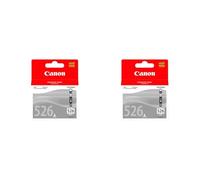 Canon CLI-526 GY, Cartucho de Tinta Original, Cartucho de Tinta Independiente Gris, Impresión de Calidad, Embalaje Sostenible, Compatible con Impresoras de Inyección de Tinta PIXMA (Paquete de 2)