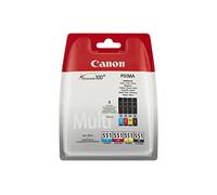 Canon Cartuchos de tinta original CLI-551 - Multipack 4 (Negro/Cian/Magenta/Amarillo) para impresora