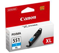 Canon CLI-551XL C Cartucho de Tinta Original Color Cian para Impresora de Inyeccion de Tinta Pixma iP7250-iP8750-iX6850-MG5450-MG5550-MG5650-MG6350-MG6450-MG6650-MG7150-MG7550-MX725-MX925