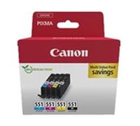 Canon CLI-551 multipack 4 colores CLI-551 (BK/C/M/Y)