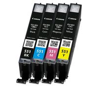 Canon CLI-551 Pack ahorro BK/C/M/Y (original)