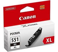 Canon CLI-551XL Cartucho de Tinta Original Negro XL para Impresora de Inyeccion de Tinta Pixma iP7250-iP8750-iX6850-MG5450-MG5550-MG5650-MG6350-MG6450-MG6650-MG7150-MG7550-MX725-MX925