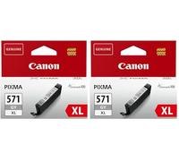 Canon CLI-571XL GY, Cartucho de Tinta Original Gris, Cartucho de Tinta Independiente, Compatible con Impresoras de Inyección de Tinta PIXMA (Paquete de 2)