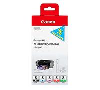 Canon CLI-8 5 Cartuchos Multipack de tinta original BK/PC/PM/R/G para Impresora de Inyeccion de tinta Pixma PRO9000-PRO9000MarkII
