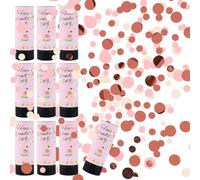 Canon Confetis, AcTOYS 10 piezas 11 cm Canon Confetis Cumpleaños 100% Biodegradable, Party Poppers, Confeti Decoración para Boda, Cumpleaños, Fiesta de Cumpleaños y Celebraciones