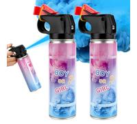 Canon Confettis Gender Reveal- Azul, juego de 2 - con polvo de cánones de confeti biodegradables al 100% para revelación de fiesta de prenatal para anuncios de sexos bebé niño