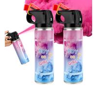 Canon Confettis Gender Reveal- Rosa, lote de 2 - con cánones de confeti biodegradables al 100% para revelación de fiesta prenatal para sexos bebé niña