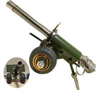 Cañón de artillería de petardo, modelo de cañón de bolsillo, lanzador de petardos de acero inoxidable con mecanismo de retroceso, adornos de colección de modelos militares (verde)