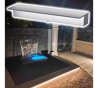 Cañón de Cascada de Acero Inoxidable - Elemento de Fuente 304 para estanques de jardín, tamaño de vertedero Personalizable (Plateado, 140 cm/55,1 Pulgadas) - Elementos de Agua para exteriore