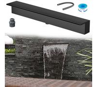Cañón de Cascada Exterior de 190 cm de Largo para Fuente de Agua, Ideal para Piscinas, estanques, Patios, Jardines y Patios Traseros. Diseño Negro Integrado para un espectáculo de Agua impre