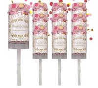 Cañón de confeti - 10 piezas de confeti colorido | Cañón para celebraciones | 7.09 x 1.57 pulgadas | Disparador de papel multicolor para Navidad, shower, cumpleaños, bodas y