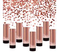 Cañón de confeti, 8 piezas de accesorios de , decoración colorida de celebración para eventos en interiores y exteriores, diseño ligero de tubo de cartón, suministros de con fácil pop