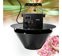 Cañón de confeti colgante, máquina lanzadora de pétalos de confeti, con control remoto, flujo de aire ajustable, alcance de 50 m, para bodas, fiestas y karaokes.