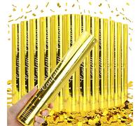 Cañón de confeti dorado para confeti, paquete de 12 cañones de confeti para fiestas, cañones de confeti dorados a granel para bodas, cumpleaños, graduación, baby shower, aniversario, Navidad, Año
