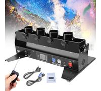 Cañón de confeti eléctrico con control remoto, alcance de pulverización: 8-10 metros, ángulo ajustable, ideal for DJ, fiestas, clubes, bodas, escenarios, conciertos, eventos y espectáculos.(4Shots)