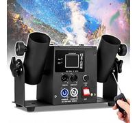Cañón de confeti eléctrico con control remoto, alcance de pulverización: 8-10 metros, ángulo ajustable, ideal for DJ, fiestas, clubes, bodas, escenarios, conciertos, eventos y espectáculos.(2Shots)