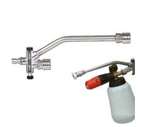 Cañón de espuma de doble de conexión rápida con punta de doble | Accesorio de lavadora a presión debajo del coche para jardín, entrada, patio, terraza, casa, canalón, barco, grasa sucia