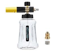 Cañón de espuma de espuma de nieve para lavadora a presión rápida Karcher K Series K2 K3 K4 K5 K6 K7 1/4, dispensador de jabón de 1 litro con boquilla de pulverización ajustable y conector de nueva