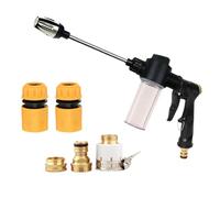 Cañón de espuma para lavado de autos - Pulverizador de manguera de alta presión con boquilla ajustable, 3 modos de pulverización de agua | Herramienta de limpieza de vehículos para coche, moto, camión