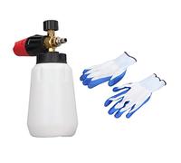 Cañón de espuma para lavadora a presión, boquilla ajustable de cuello ancho, pistola de espuma para lavado de autos, tipo de enchufe rápido de 1/4 pulgadas, material de PC de