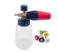 Cañón de espuma para lavadora a presión - Pulverizador de espuma de doble cabezal para lavado de automóviles, accesorio de limpieza de vehículos de doble conector para jardín, césped y vidrio