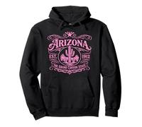Cañón del Desierto del Estado de Arizona Vintage Cactus Western 1912 AZ Sudadera con Capucha