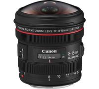 Canon EF 8-15mm f/4L Fisheye USM - Objetivo para Canon (Distancia Focal 8-15mm, Apertura f/4-22, Zoom óptico 1.9X,) Negro