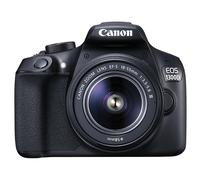 Canon EOS 1300D - Cámara digital - SLR - 18.0 MP - APS-C - 1080p / 30 fps - Zoom óptico 3x, objetivo EF-S 18-55 mm DC III - Wi-Fi, NFC - negro nuevo