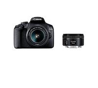 Canon EOS 2000D + EF-S 18-55 IS II + EF 50mm 1/2" Cuerpo de la cámara SLR 24,1 MP CMOS 6000 x 4000 Pixeles Negro