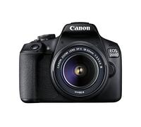 Canon EOS 2000D Cámara Réflex Digital 24,1MP de Fotos con Objetivo | Cámara réflex para principiantes; sensor CMOS APS-C 24,1 megapíxeles, procesador DIGIC 4+, 9 puntos de enfoque