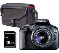 Canon EOS 2000D Kit Cámara Réflex 24.1MP WiFi NFC + Objetivo EF-S18-55mm + Bolsa + SD 16GB, Negro
