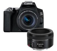 Canon EOS 250D Negro + 18-55mm F4.0-5.6 IS STM + 50mm F1.8 STM | ✅5 años de garantia
