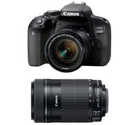 Canon EOS 800D + 18-55 IS STM + 55-250 IS STM nuevo