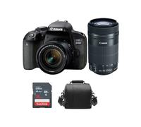 CANON EOS 800D KIT EF-S 18-55mm F4-5.6+EF-S 55-250mm+Bolsa+tarjeta SD 16gb