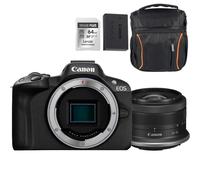 Canon EOS R50 negro + RF-S 18-45 Kit de Vacaciones