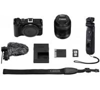 Canon EOS R50 V Kit para Creadores de Contenido - Cámara de Vlogging Compatible con Objetivos Canon RF | Ideal para Vlogs, Viajes | Conexión Bluetooth