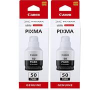 Canon GI50PGBK Adecuado para G5050 Tinta Negro 3386C001 135ml 6000 Hojas (Paquete de 2)