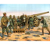 Cañón Italiano 149/40 Con Tripulación Kit De Plástico 1:72 Modelo ITALERI