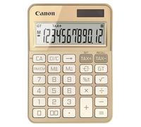 Canon KS-125KB-GD, calculadora científica, adecuada para la escuela y los negocios, batería de doble potencia, cálculos de impuestos y gran función total, gran pantalla vertical en ángulo