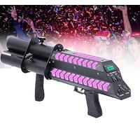 Cañón lanzador de confeti para máquina de niebla, cañón de confeti eléctrico, pistola de saludo de seis disparos con escenario de luz colorida, lanzador de confeti eléctrico, para bodas en e